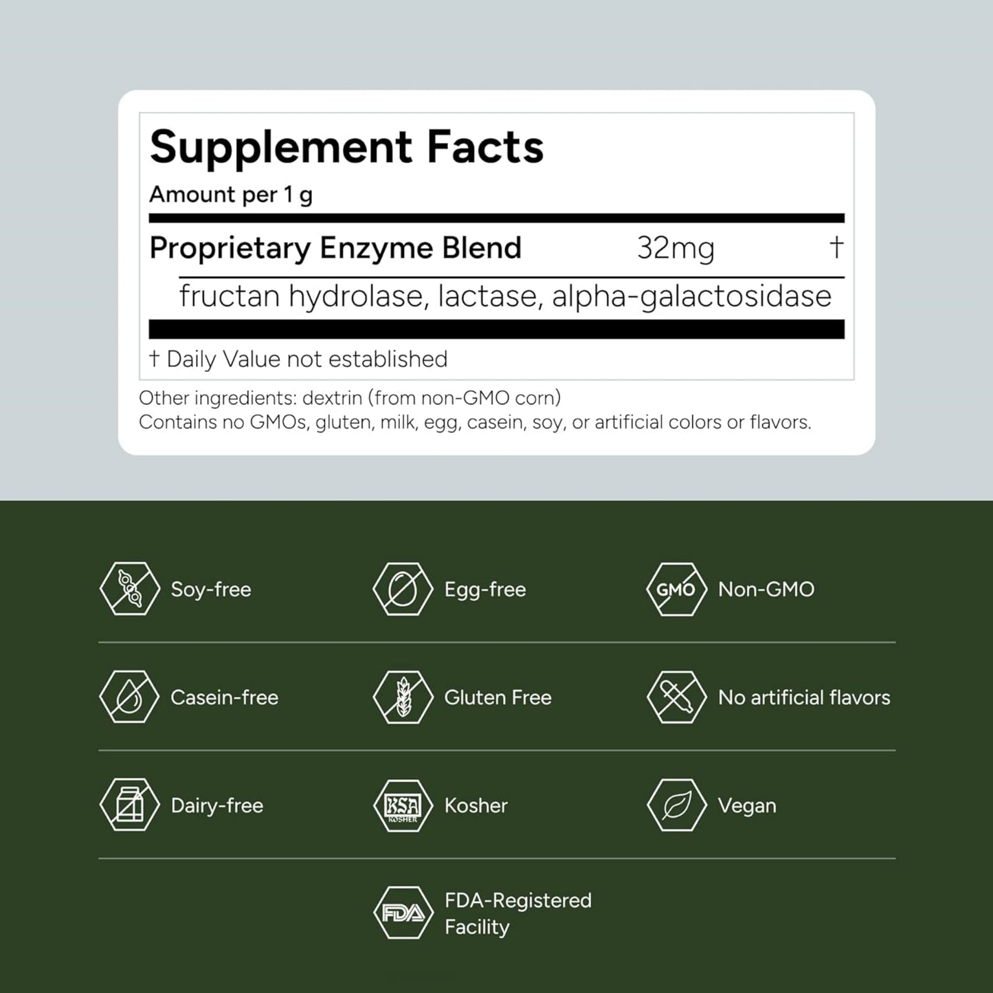 Fodzyme Digestive Enzymes for Gut Health Low FODMAP