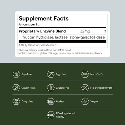 Fodzyme Digestive Enzymes for Gut Health Low FODMAP